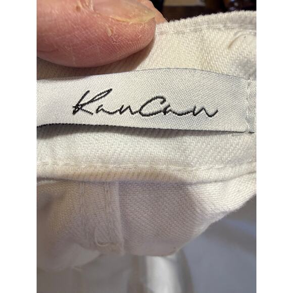 KanCan White Wide Leg High Waisted Button Fly Jeans Size 9/28 - Picture 8 of 12